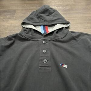 Vintage Bmw Quarter Button Pull Over Hoodie